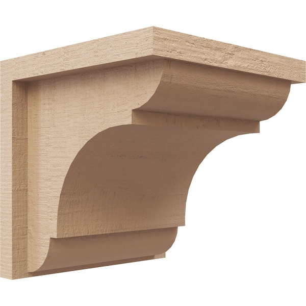 Ekena Millwork 6"W x 6"D x 6"H Wide Bryant Rough Cedar Woodgrain TimberThane Corbel, Primed Tan CORUR06X06X06BRYRCPR - main
